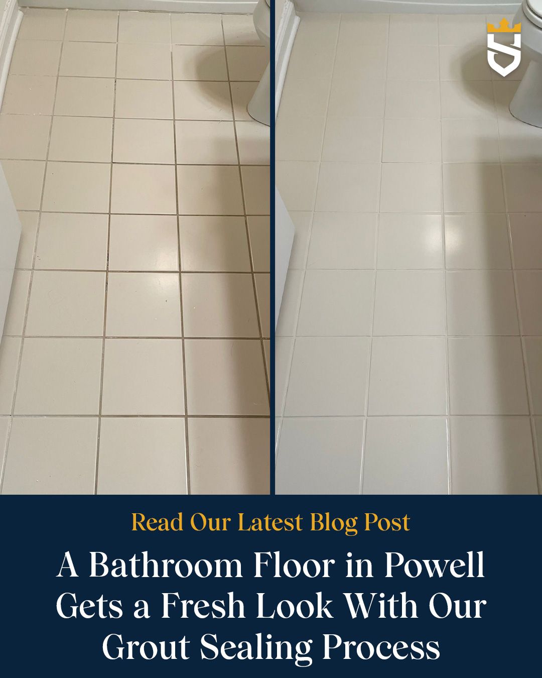 A Bathroom Floor in Powell Gets a Fresh Look With Our Grout Sealing Process
