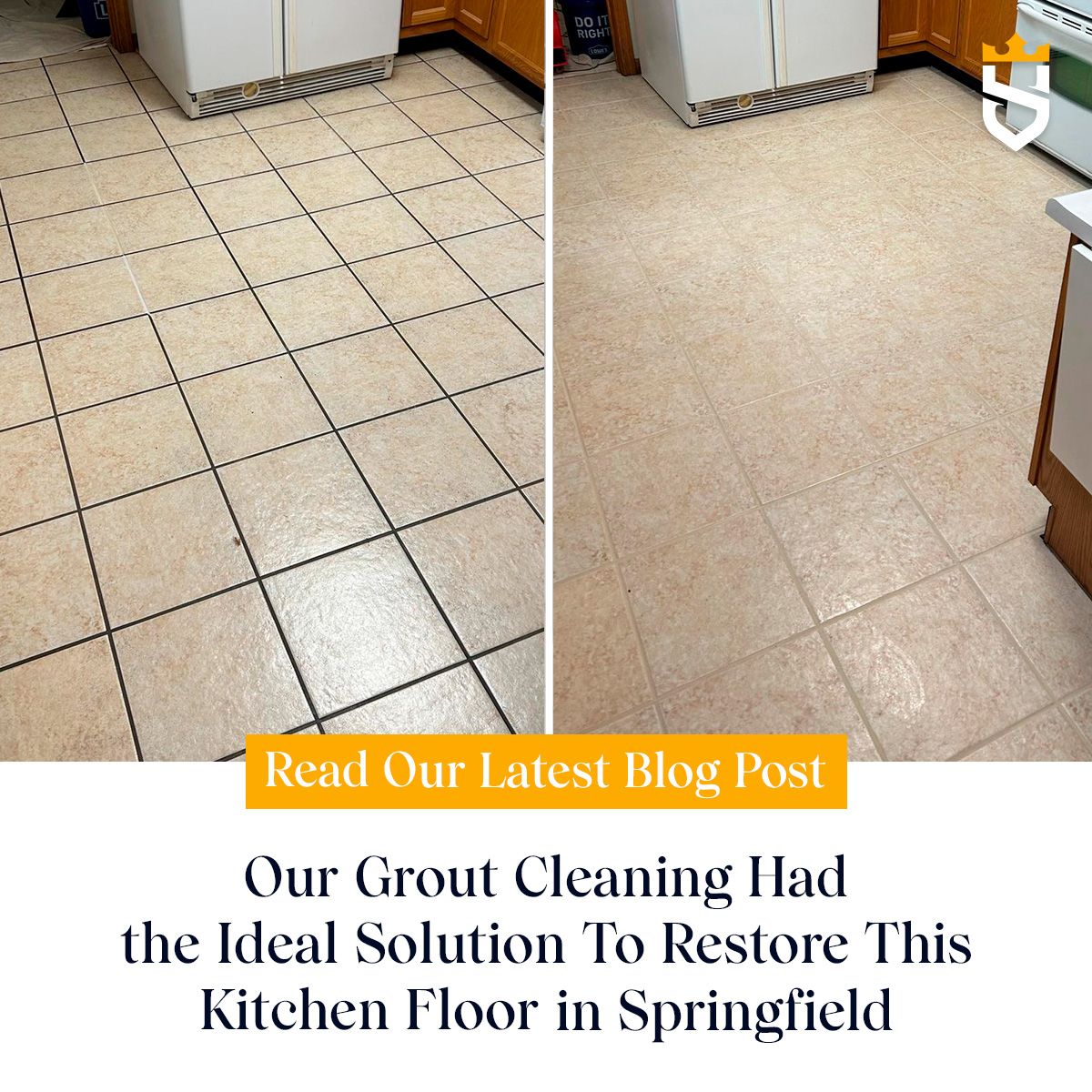 Our Grout Cleaning Techs Had the Ideal Solution To Restore This Kitchen Floor in Springfield