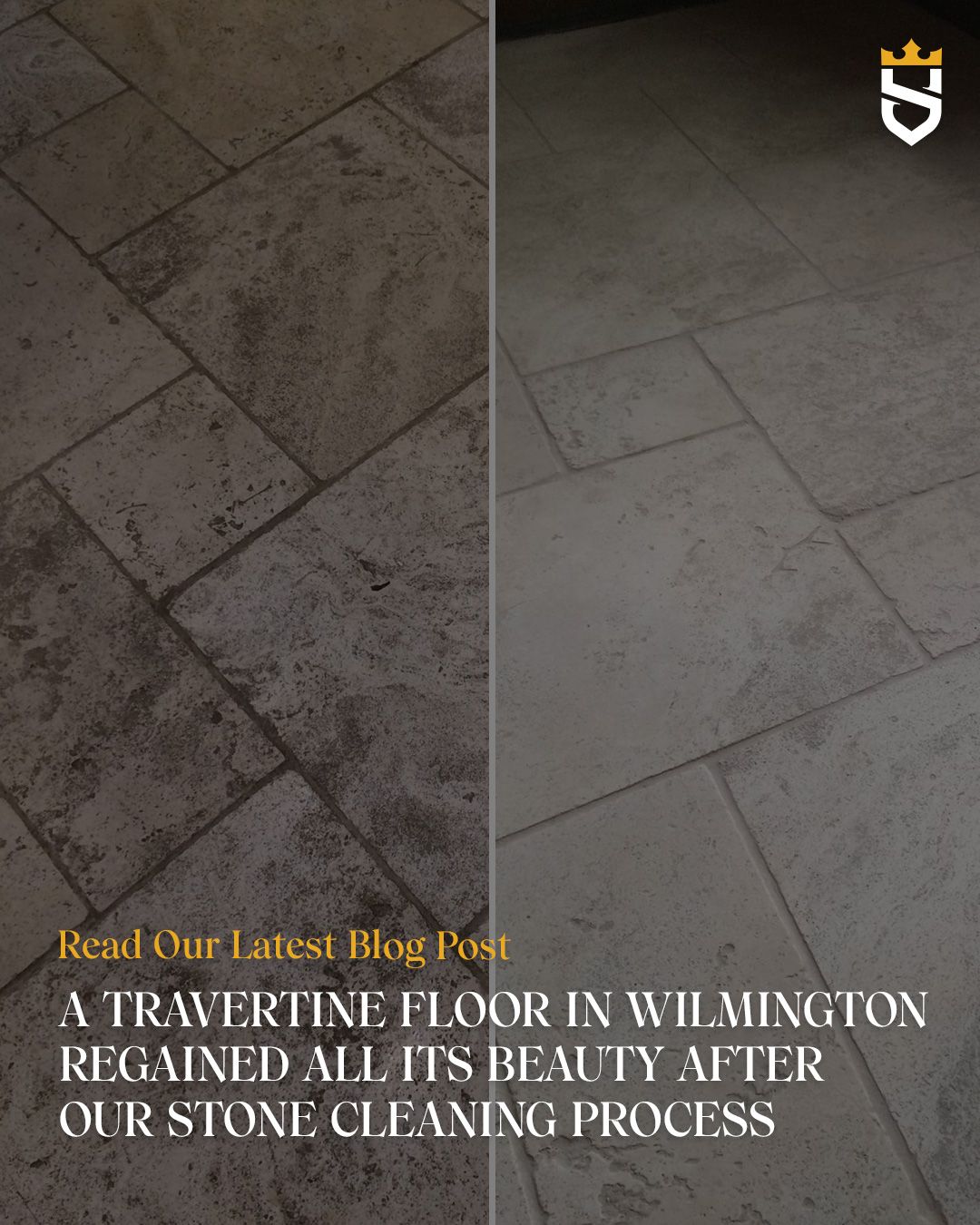 A Travertine Floor in Wilmington Regained All Its Beauty After Our Stone Cleaning Process