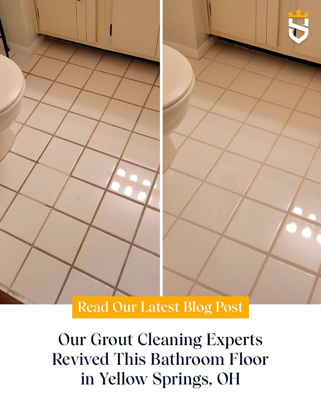 Our Grout Cleaning Experts Revived This Bathroom Floor in Yellow Springs, OH