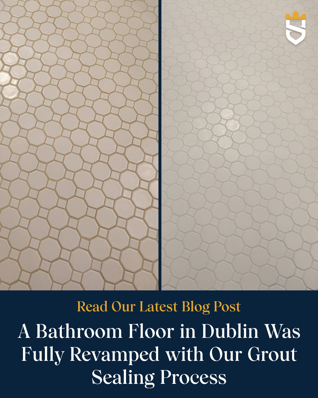 A Bathroom Floor in Dublin Was Fully Revamped with Our Grout Sealing Process