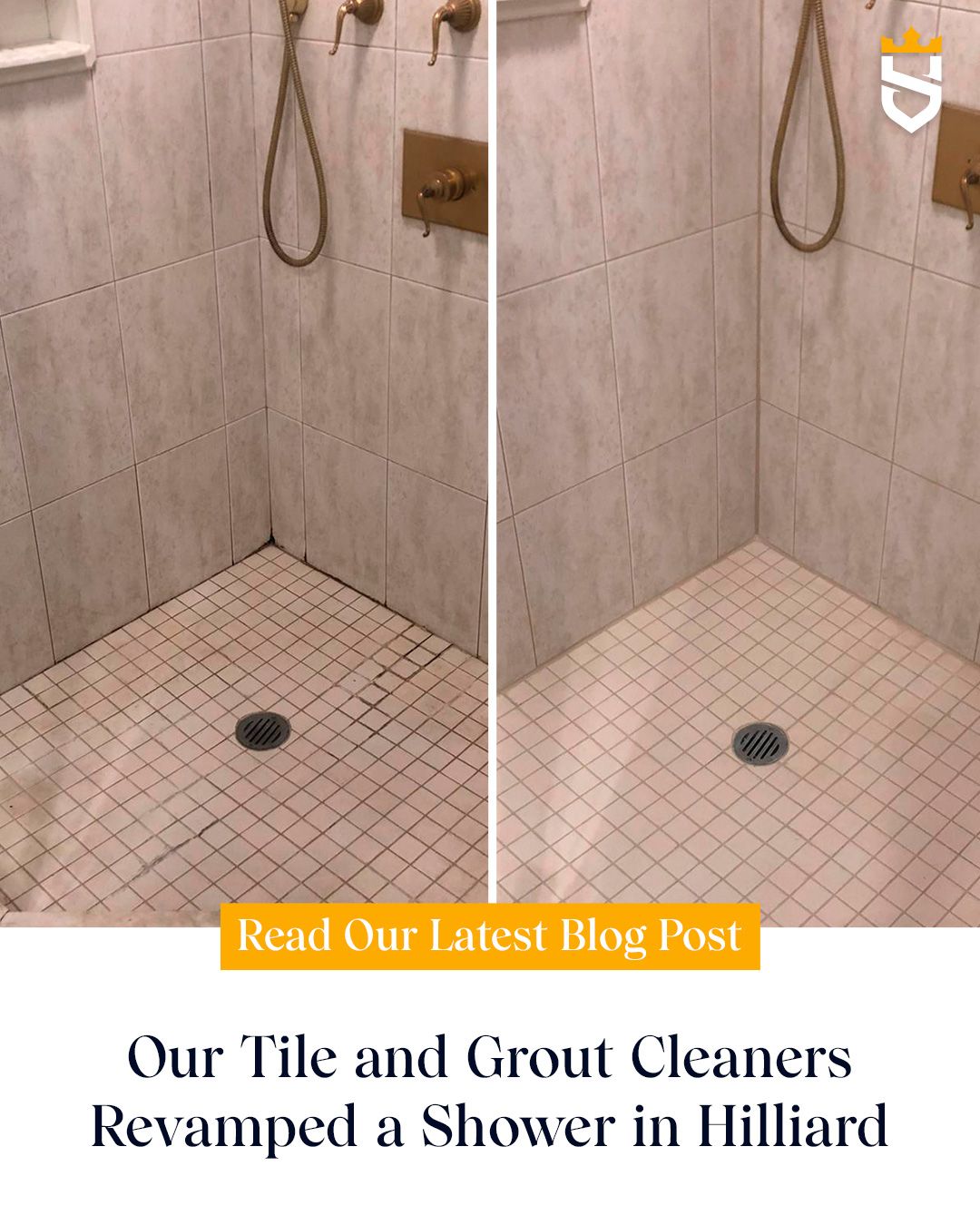 Our Tile and Grout Cleaners Revamped a Shower in Hilliard